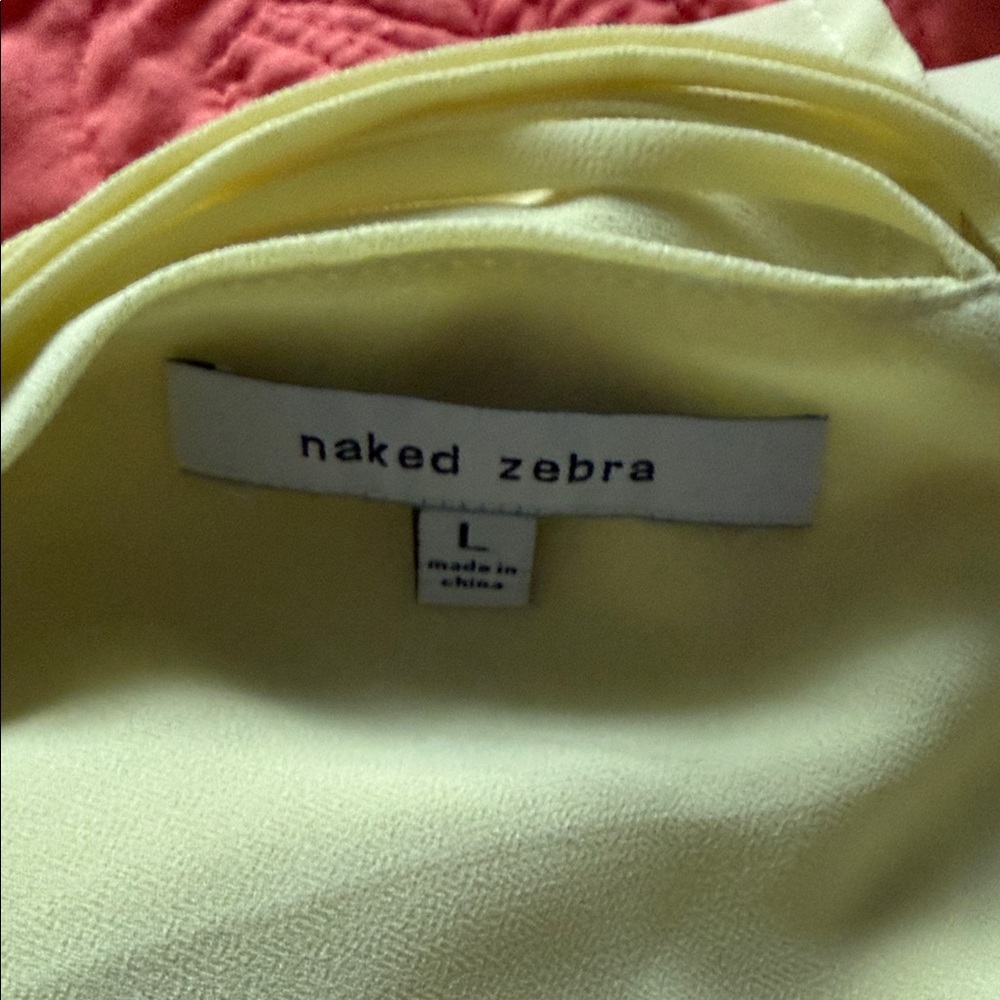Naked Zebra Pale Yellow Sleeveless Blouse